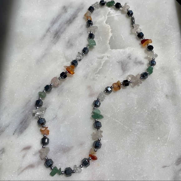 Mixed beaded gemstone Necklace natural stone - Picture 3 of 4